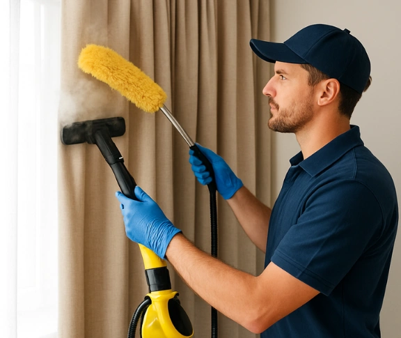 Trusted curtain steam cleaning technician Matty Curtain Cleaning picnic-point-nsw QLD